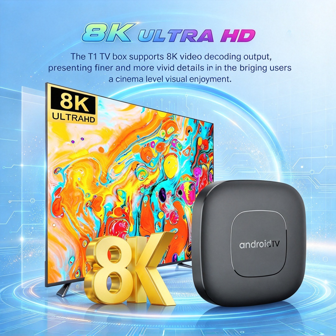 Android 16 8K Smart TV Box T1  - Ddr3 8Gb recension och pris
