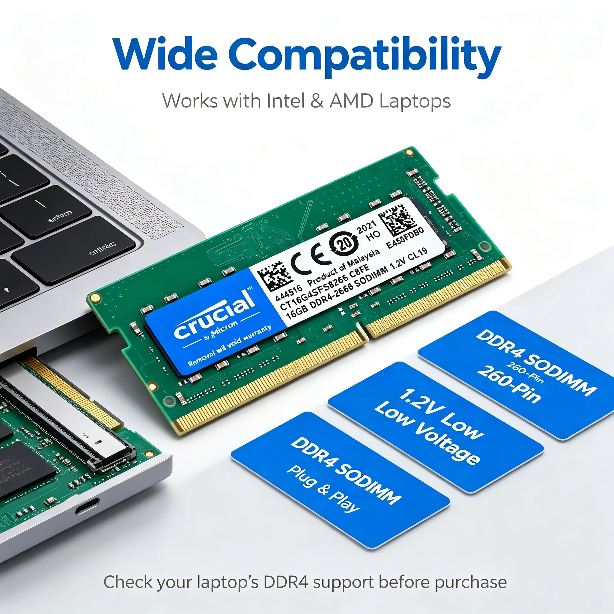 Crucial DDR4 Laptop RAM SODIMM - Sodimm Ddr4 recension och pris