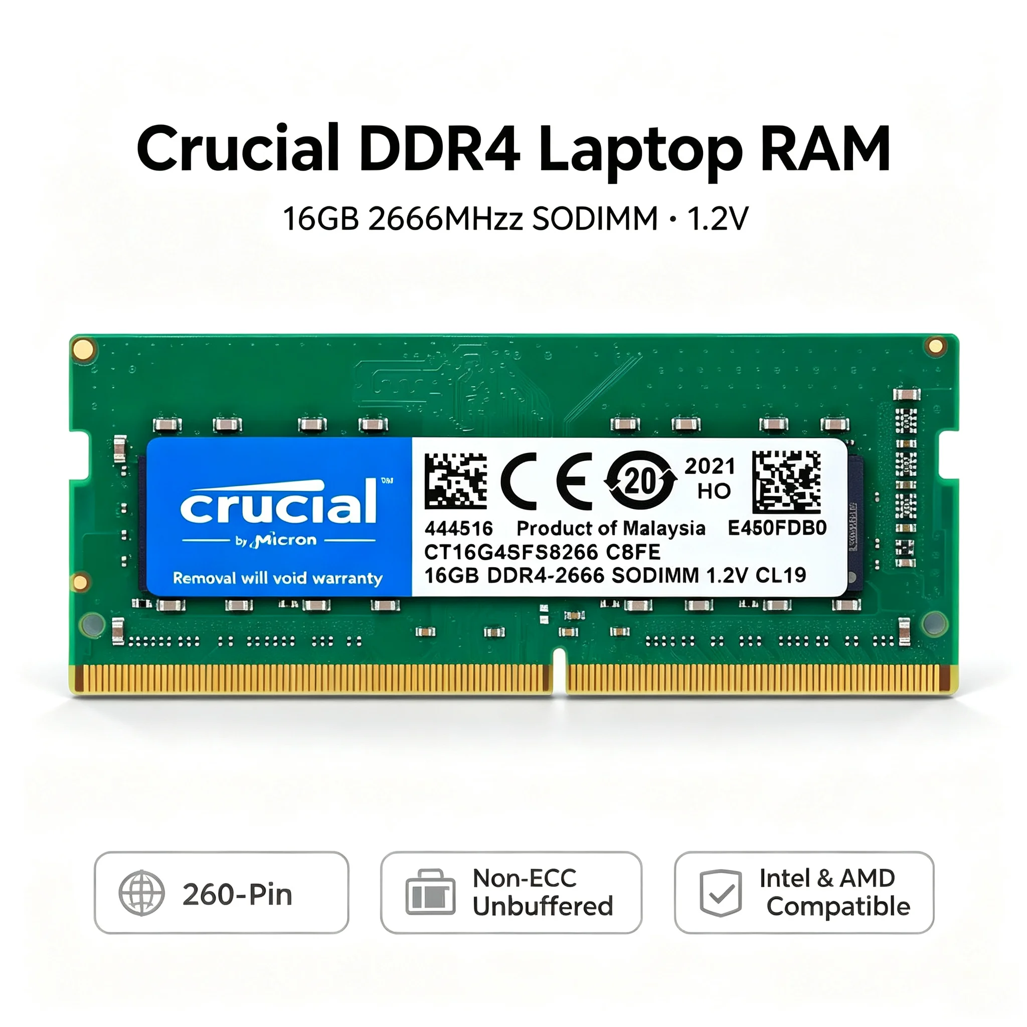 Crucial  1PCS/2PCS DDR4 Laptop - Sodimm Ddr4 recension och pris
