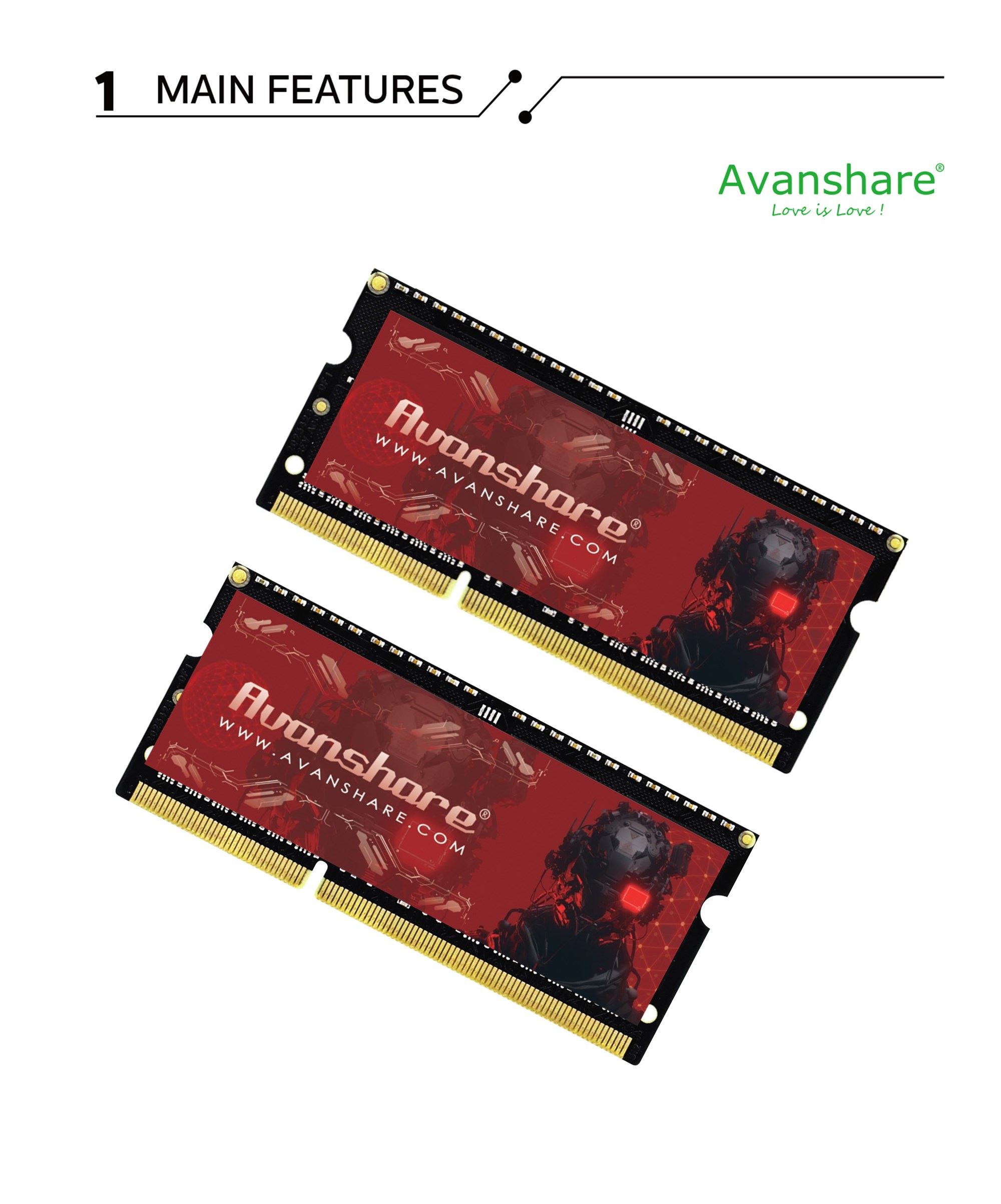 Avanshare Ram Memory DDR5 DDR4 - Ddr4 3200 16Gb recension och pris