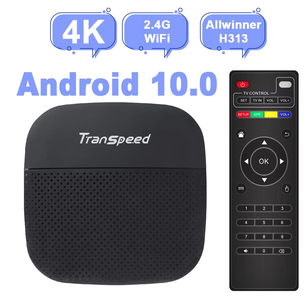 Transpeed Android 10 TV Box Al - Ddr3 8Gb recension och pris