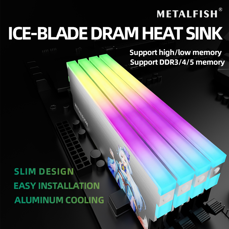 METALFISH DRAM Heatsink 5V-3PI - Ddr4 Desktop Ram recension och pris